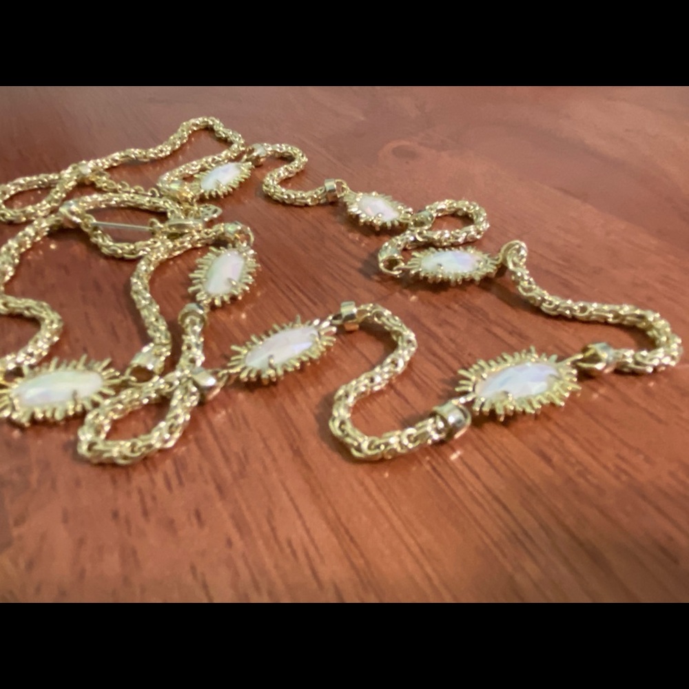 HTF iridescent white Kendra Scott